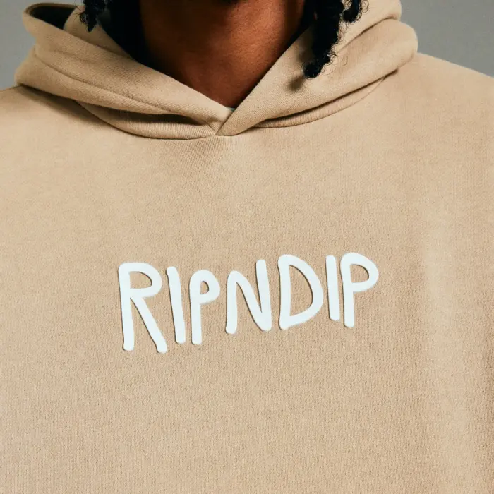 Ripndip Rubber Logo Hoodie (Sand)