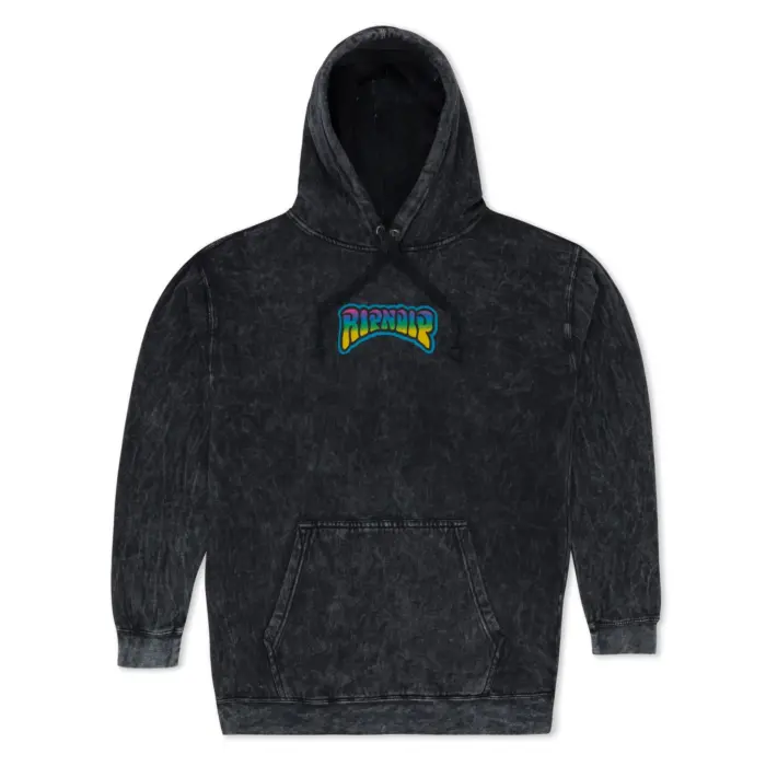 Psychedelic Garden Hoodie (Black Mineral Wash)