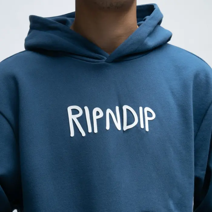 Rubber Logo Hoodie (Pacific Blue)